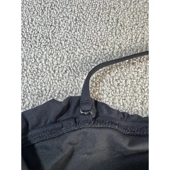 J. Crew Ruffle Tiered One Piece Swimsuit Full Coverage Black Size 12 - Picture 3 of 7